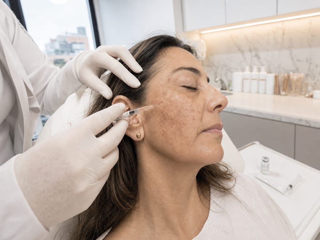 Dr. Urbani’s consultation room at IKI Skin Experts, Usaquén, Bogotá